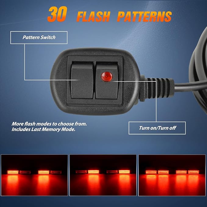 Nilight 40LED Red Emergency Strobe Traffic Advisor Light Bar with Suction Cups Dash Safety Warning Hazard Flashing Lights Interior Front/Rear Windshield for Trucks Construction Vehicles | with Suction Cups Dash Safety Warning Hazard Flashing Lights Int...