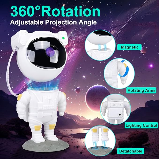 Star Projector Galaxy Night Light,Birthday Gifts Toys for 2-10 Year Old Boys Girls- Astronaut Starry Nebula Ceiling LED Lamp with Timer and Remote,Projection Lights for Bedroom Décor