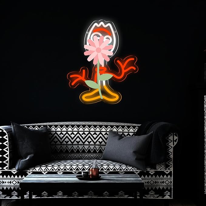 Forky Neon Sign Cute Cartoon LED Light Wall Decor 11 * 13 inch | USB Powered 5V low voltage Dimmable Durable & Safe Material Easy to Hang Versatile Room Decor Energy-Saving & Long Life