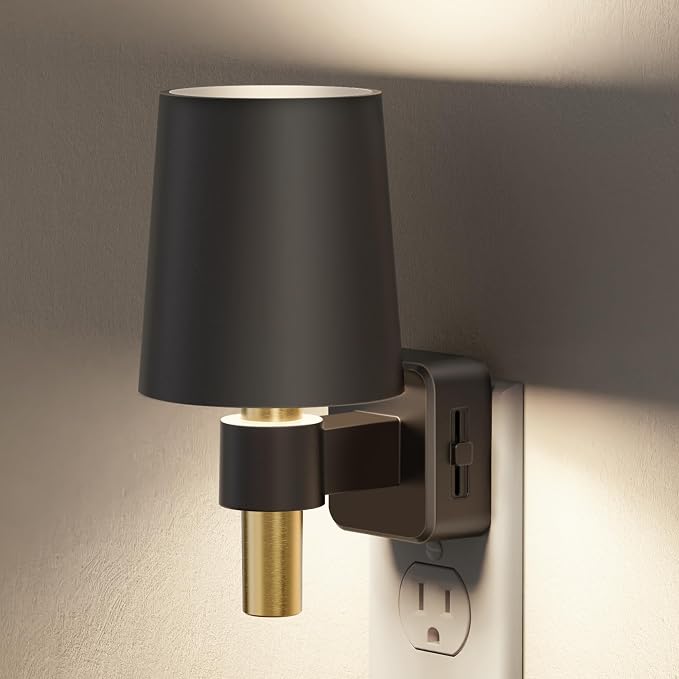 Night Light, Dimmable Night Lights Plug into Wall, Daylight White | Dusk to Dawn Sensor, 0-100LM, Plug in NightLight, Vintage Night Light Compact for Hallway Bedroom Stairwa