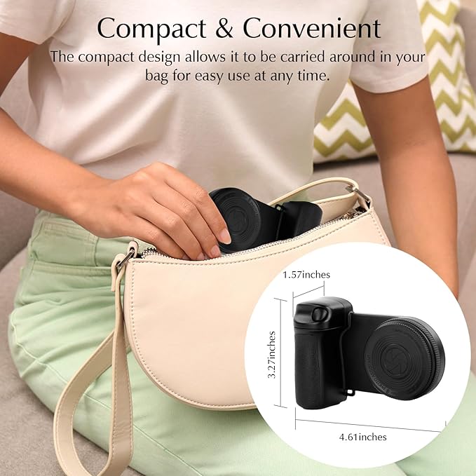Magnetic Selfie Ring Light, Rechargeable LED Fill Light with a Mirror for iPhone, Wireless Bluetooth Remote Control for Video Vlog Photo Shooting Acccessory Compatible with Magsafe