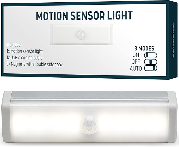 Lunderg Motion Sensor Light - Accessory LED Light for Bed Assist Rail - Replacement or Extra Light - Includes Rechargeable Battery and USB Cable