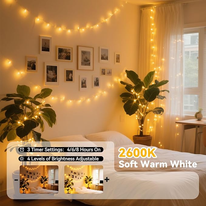 LitHome 400LED 130FT Christmas Led Fairy Lights with Remote, Color Changing Easter Fairy Lights Plug in, 9 Modes Led String Lights for Indoor, Pastel Fairy String Lights Home Bedroom Dorm Party Decor