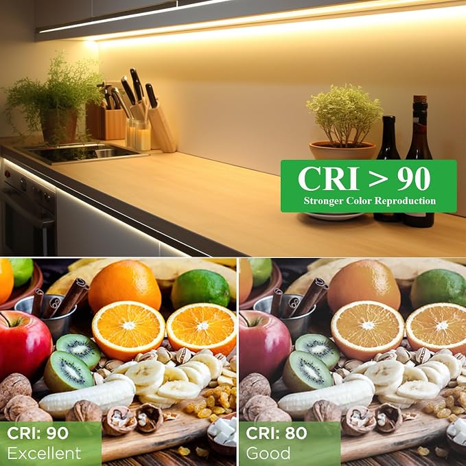JOYLIT COB LED Strip 24V 32.8FT 2700K 7650LM Dimmable for Cabinets, Closet | CRI 90+, 120° Narrow Beam, 384 LEDs/m Warm White, Dot-less No Dark Spot, Cuttable , Easy Peel & Stick ( Strip Only )