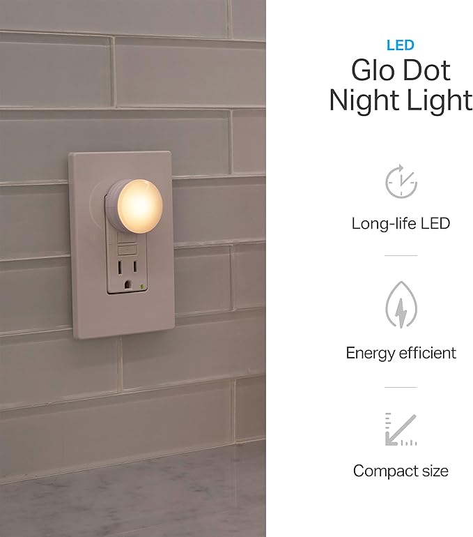 Lights by Night Plug In Night Light Bedroom Decor Apartment Essentials LED Lights Ambient Lighting Dusk to Dawn Sensor Nightlight Bathroom, 10 pack