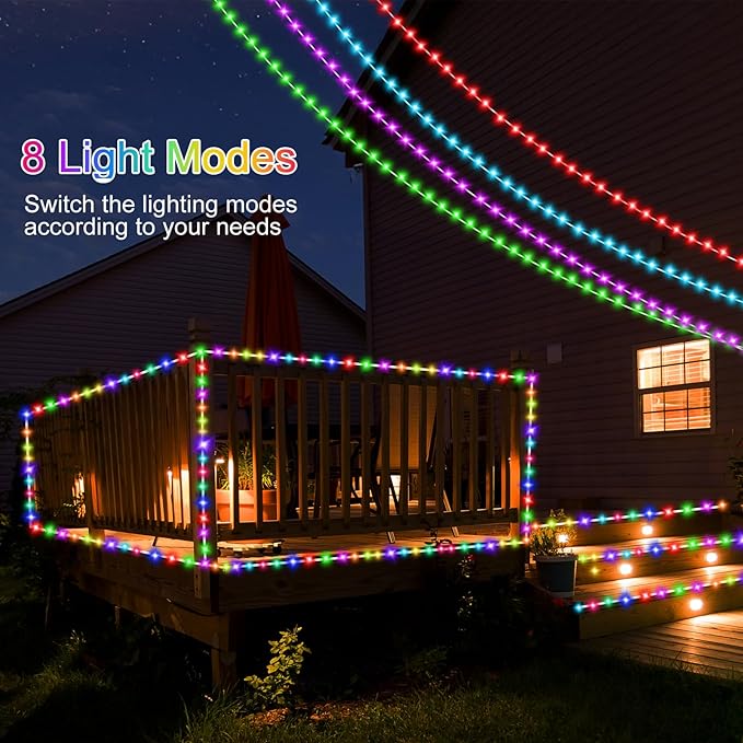 PUHONG (New) RGB Color Changing Rope Lights, 33FT 100LED Outdoor String Lights with Remote, 18 Colors Plug in Waterproof Tube Lights for Indoor Outdoor, Wedding, Christmas, Patio, Party Decor