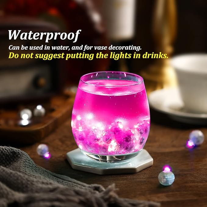 50PCs Mini Led Lights, Flash Led Balloons Light for Neon Party Lights, Paper Lanterns, Easter Eggs, Birthday Party, Wedding, Halloween, Christmas Decoration (Blinking Pink)
