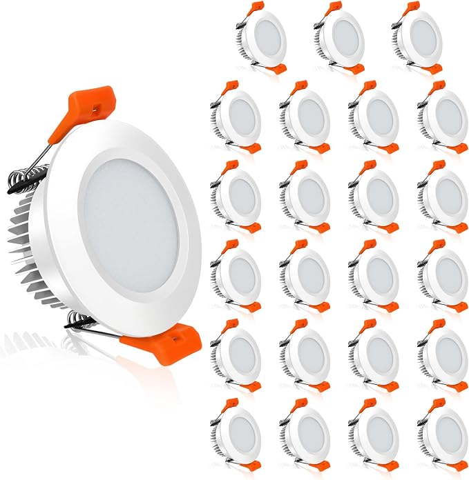 2 Inch LED Recessed Lighting, Dimmable Downlight 3W(35W Halogen Equivalent), CRI80, 3000K Warm White Ceiling Light with LED Driver(24 Pack)