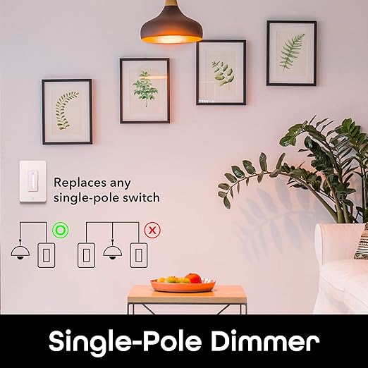 Geeni Smart Wi-Fi Light Switch: No Hub Required, Works with Alexa and Google Assistant