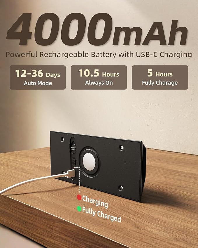 EZVALO Motion Sensor Wall Light with Remote Control, Rechargeable Wall Sconce, 3 Color Temps, Dimmable, Magnetic, LED Indoor Wireless Wall Lamp, 4000mAh, for Hallway, Stair, Entryway, Renters
