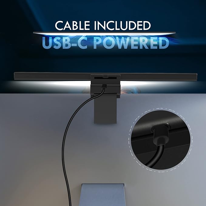 MLB-X10 LED Monitor Lamp with Smart Light Bar Anti-Glare Touch Control Brightness Adjustment USB Power