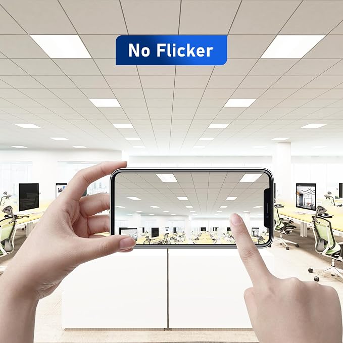 CycevSun 2x2 LED Flat Panel Light Drop Ceiling, 0-10V Dimmable, 8 Pack | 20/30/40W Selectable, 4400LM, 3000K/4000K/5000K Switchable, 2 x 2 Fixture, 120-277V, ETL, Office, Commercial, Classroom
