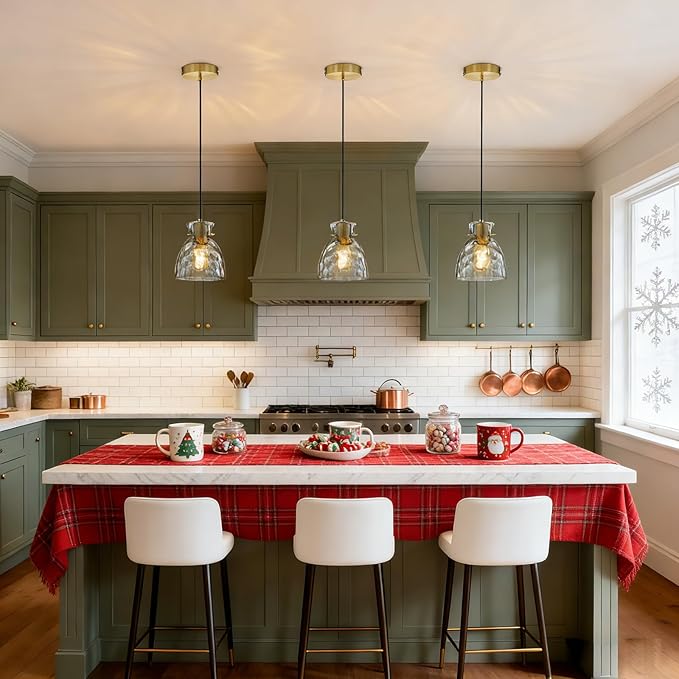 Hammered Glass Black Gold Pendant Lights Kitchen Island Lighting, 5.9” Small Single Brass Pendant Light Fixtures, Adjustable Modern Hanging Lights Kitchen Pendant Lighting over Island Sink Bathroom