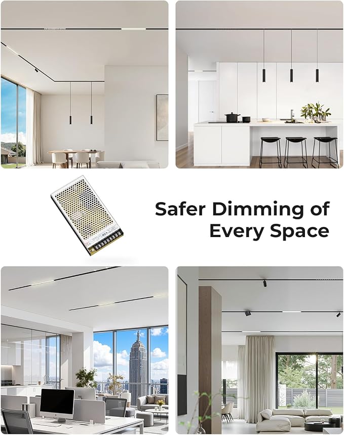 SCON 24V DC 200W LED Power Driver for Track Lighting System, Non-dimmable Supply Transformer Converter Adaptor for LED Lights (Driver A for XTB106-24ND/XTB106-24SD)