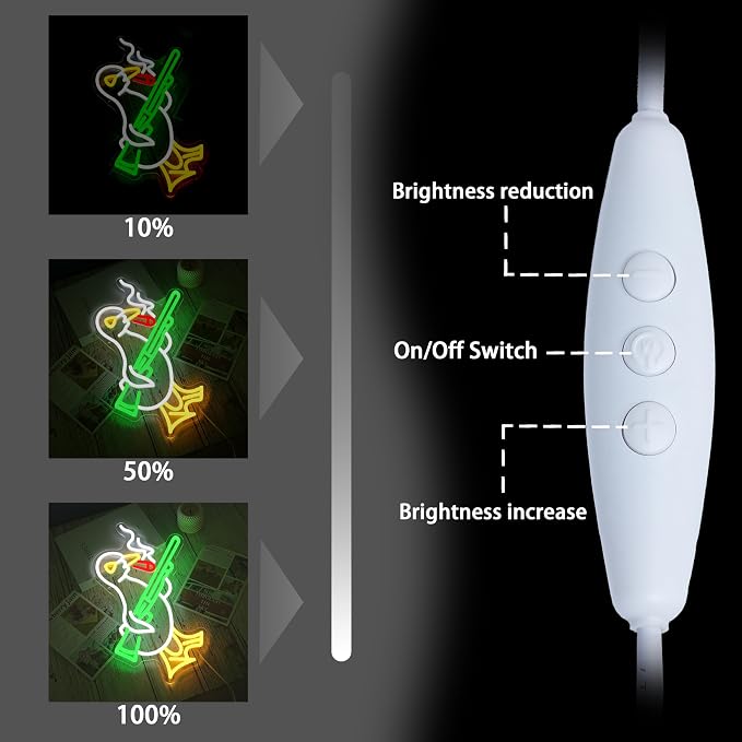 Duck Neon Sign with Adjustable Switch Game Room Led Sign with Usb Powered Knife Neon Light Cool Animal Neon Light Sign for Home Bedroom Bar Party Club Man Cave Cafe (15.75 * 12.6 in)