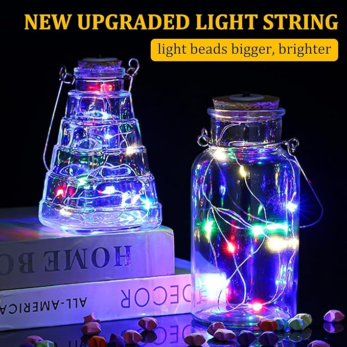 Timer Fairy Lights,Battery Operated Mini Christmas Lights for Bedroom,Christmas,Parties,Wedding, Decoration(5m/16ft Multicolor)