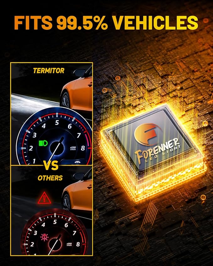 H11 9005 Smart Bulbs, 0-200,000LM Variable Super Brighter,3000K-6500K Variable Color Temperature, App Control One-touch Driving Mode Switching for Bluetooth, H9/H8/HB3 LED Bulbs Combo, Pack of 4