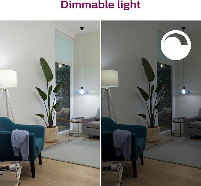 Philips Smart 65W BR30 LED Smart Light Bulb 4-Pack - Daylight - Connects to Your Wi-Fi - E26 Smart Bulb - Control with Voice or App- Powered by WiZ Connected