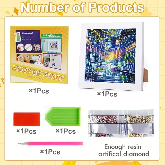 Sitsink Northern Lights Diamond Painting Kit - Full Drill Forest Scenery Diamond Art Painting, 5D Gem Art Canvas Set Night Landscape Holiday Gifts for Women