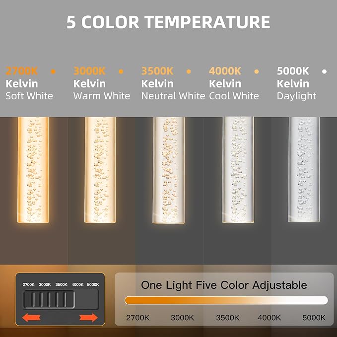 Modern LED Pendant Lights Kitchen Island Lighting,Dimmable 5CCT/2700K/3000K/3500K/4000K/5000K,Hanging Island Lights Kitchen Ceiling Lighting Fixtures,for Kitchen Dining Room (3 Pack)