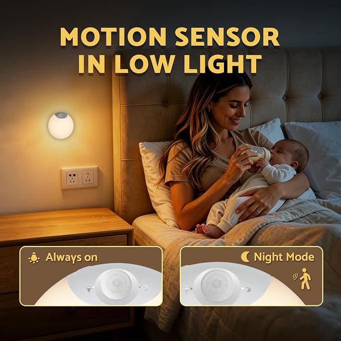 DAZZY DOT Rechargeable Night Light Motion Sensor, Battery Night Light | 4 Pack, Battery Operated, Magnetic, Stick-on, Dimmable, Indoor, Ideal for Stairway, Bathroom, Hall, cabinet, wall