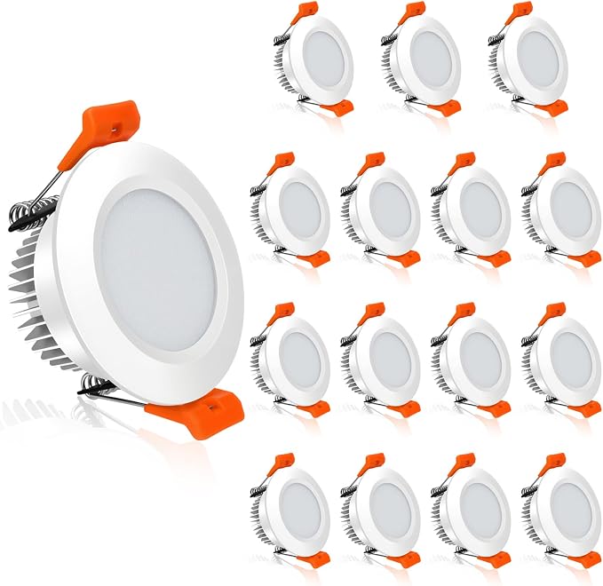 2 Inch LED Recessed Lighting, 16 Pack Dimmable Downlight 3W (35W Halogen Equivalent), 2700K Ultra Warm White, CRI80+, Recessed Ceiling Light with LED Driver
