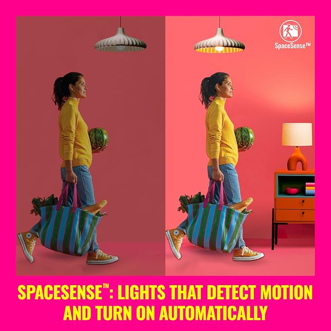 WiZ Connected 40W B12 Color LED Smart Candle-Shaped Bulb - Pack of 1 - E26- Indoor - Connects to Your Existing Wi-Fi - Control with Voice or App + Activate with Motion - Matter Compatible