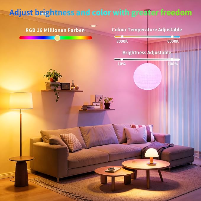 I-SHUNFA Smart G9 RGBCW LED Bulbs, App Control | AC 120V, 2700K-6500K + 16M Colors, Dimmable 1%-100%, 4W 400LM, Music Sync, Timer (3 Pack Bulbs Only)