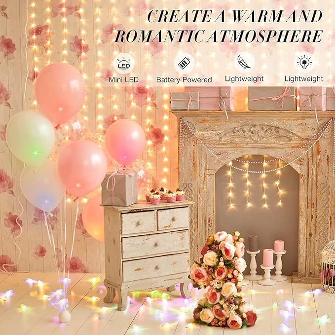 Yizhet LED Balloon Lights, 30 Pcs Multicolor Lantern Light With Switch, Mini LED Lights for Paper Lantern, Christmas, Wedding, Party, Birthday