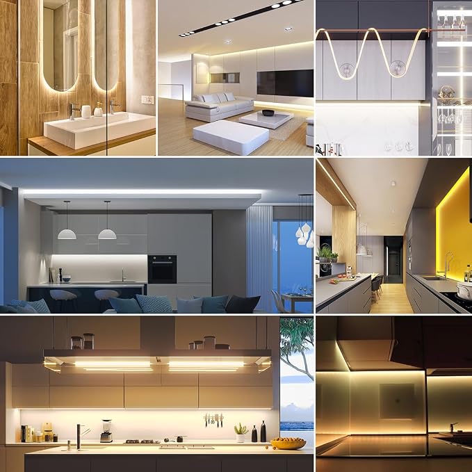 BTF-LIGHTING FCOB COB LED Strip Warm White 2700K IP65, UL Listed 480LED/m High Density Uniform Light, 16.4FT DC12V CRI90+ 8mm Width Tape Light for Home Indoor DIY Lighting(No Adapter & Controller)