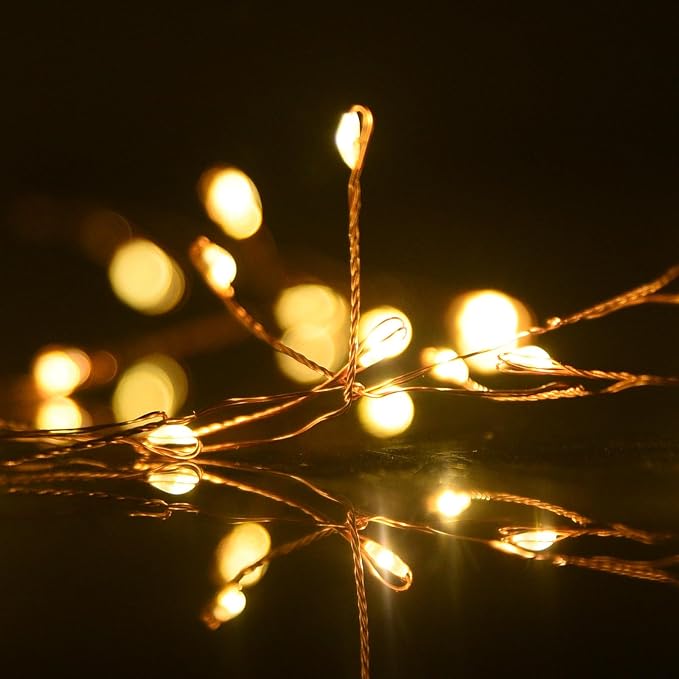 Dailyart 200 Led Fairy Lights - 16.4FT Battery Operated String Lights with Remote, 8 Modes, Waterproof for Bedroom, Christmas Tree & Wreath Decoration