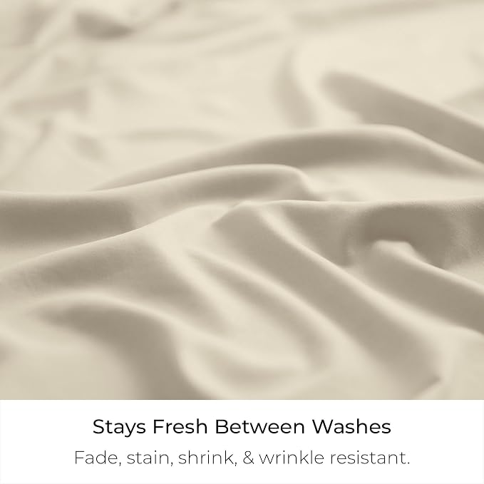 Mellanni Bed Skirt Cal King Size - Tailored Drop Bed Skirting | 15-Inch Pleated Dust Ruffle - Hotel Luxury Bedding - Wrinkle, Fade, Stain Resistant - 1 Bedskirt (King, Golden Ivory)