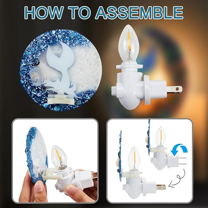 Hortsun Plug in Seashell Night Light Ocean Sea Animal Decorative Night Light Plug in Beach Lamps Vintage Ocean Lamps for Adult for Home Bedroom Living Room Bathroom Wall(Dolphin)