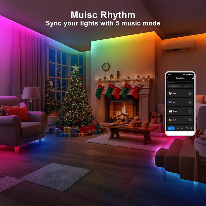 Tatazone 16.4ft Bluetooth RGB+IC COB Led Strip Light with App, Chasing COB Light Strip, Segmented Control, Music Sync, Color Changing Led Lights for Home Decor, Gaming, Cabinet, Desk