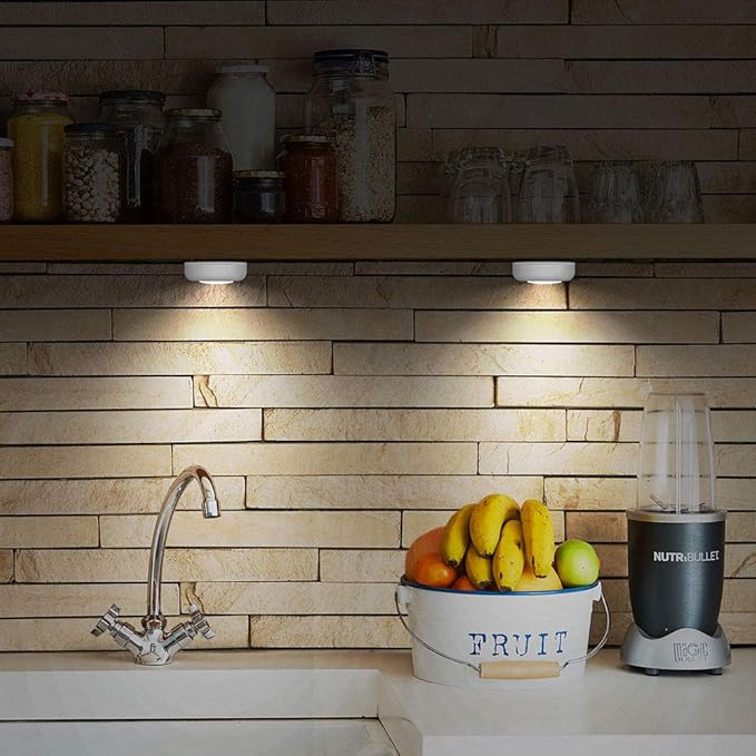 Tap Light Push Lights, 56-Pack Small Bright LED Puck Light Touch Night Lights Battery Operated Stick on Light for Closet Kitchen Cabinet Classroom DIY Letter Lights Holiday Party Decorations