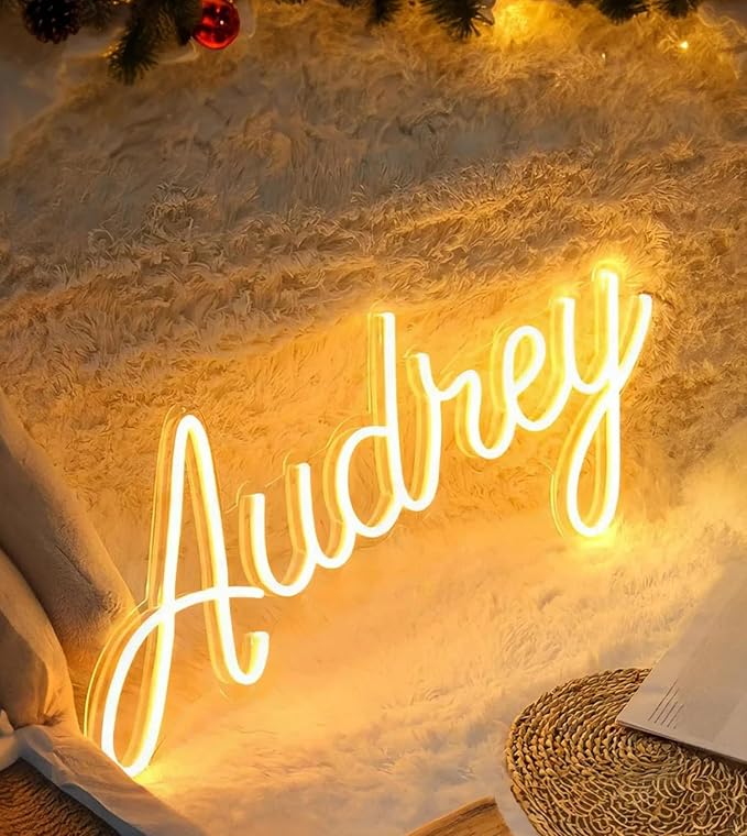CIONAOR Custom Personalized LED Neon Name Sign | Dimmable, Wedding Backdrop, Boys & Girls Room, Custom Light Up Sign for Nursery Wall Decor, Birthday Party & Playroom
