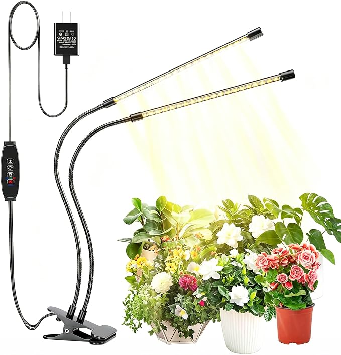 bseah Plant Grow Light for Indoor Plants, Full Spectrum Indoor Grow Light, 3 Modes & 10-Level Dimmable, Auto ON & Off Timer