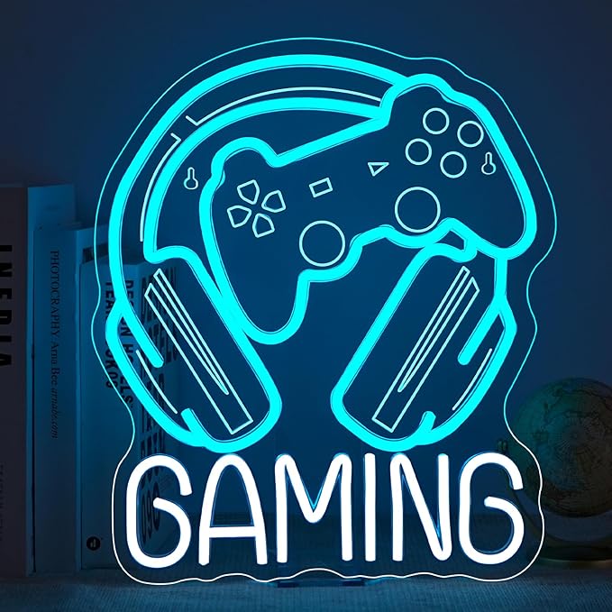 Gamerneon Gaming Neon Sign LED Neon Signs for Wall Decor Neon Light Game Room&Man Cave Game Club Led Lights for Esports Arenas Children Gift for Boys