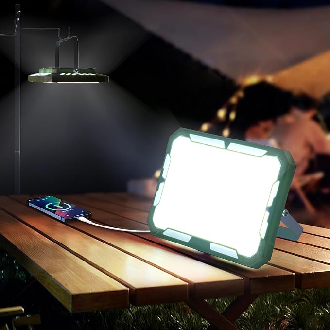 Camping Lantern Rechargeable Camping Lights 20W,1000LM, 6 Modes, Waterproof Camping Essentials with 4 Magnetic Bases, for Emergency, Power Outages, Tent, Hiking, Car Repair, Fishing