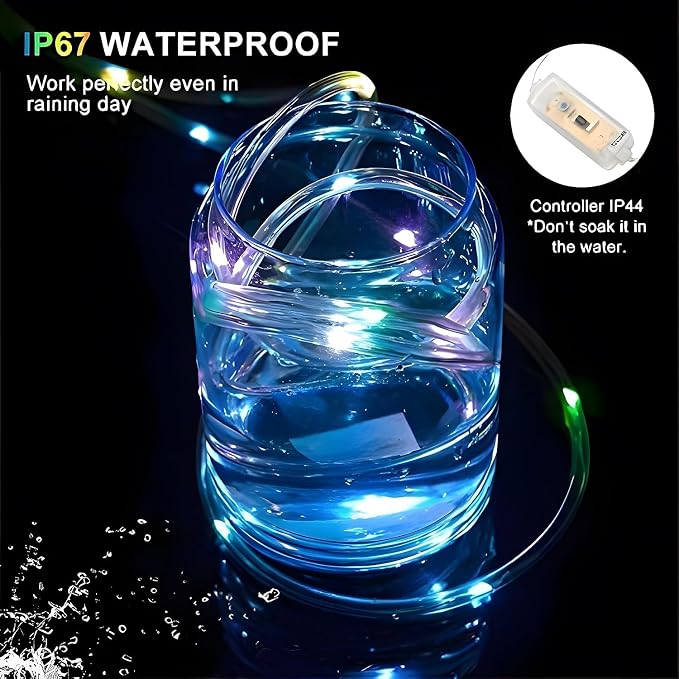 ANJAYLIA 105FT 320 LED Color Changing Rope Lights with Plug and Remote | Led Outdoor Waterproof Rope Light with Color Option, 7 Modes, Timer, Memory, Remote for Bedroom, Deck, and Holiday Decor