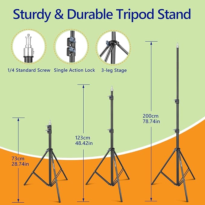 UBeesize Softbox Photography Lighting Kit, Continuous Lighting Kit with 30" x 30" Reflector and 3 Color Temperature 85W 3000K-7500K Bulb, Photo Studio Lighting for Video Recording, Portrait Shooting