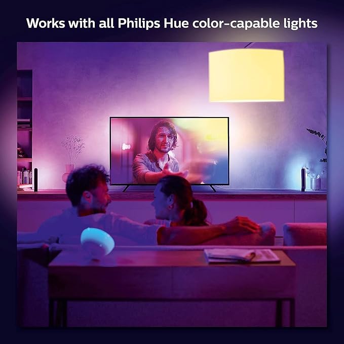 Philips Hue 75" Smart Light Strip - White and Color Ambiance LED Color-Changing TV Backlight - Sync with Television, Music, Gaming - Requires Bridge and Sync Box