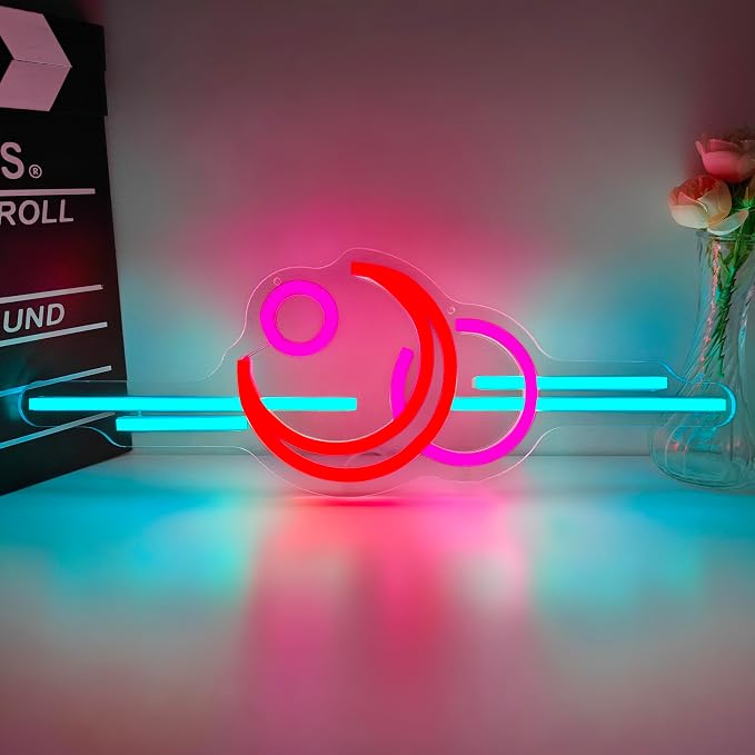 Moon Sun Neon Sign for Wall Decor Moon Phase Led Sign Dimmable Nature Inspired Neon Light Up Signs for Home Bedroom Dorm Wall Art Party Meditation Living Room Gift for Christmas