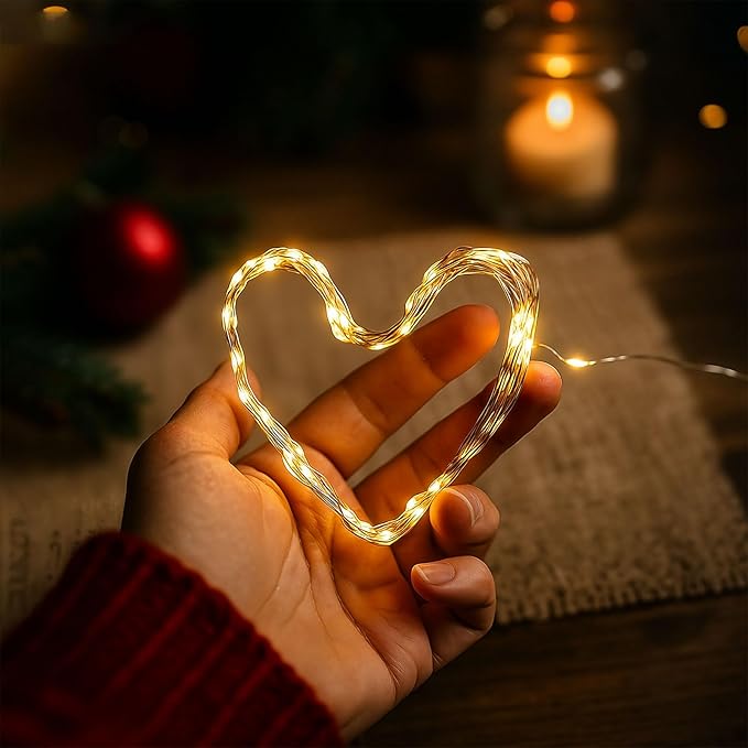 Macarrie 9 Pcs Warm White Fairy Lights USB Powered 16 ft 50 LED String Lights Plug in for Indoor Outdoor Bedroom DIY Party Wedding Home Festival Tree Garden Xmas Decoration