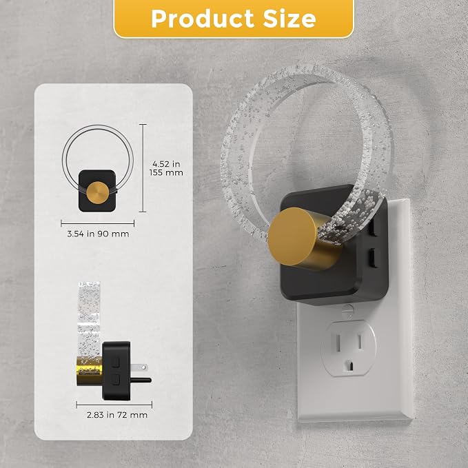 L LOHAS LED Night Lights Plug into Wall, Changing RGB Night Light | Dusk to Dawn Sensor, 180° Rotatable Bubble Nightlight Plug in Wall for Halloween, Christmas, Holiday, Hallway