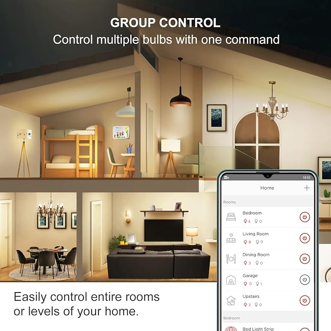 Sengled Zigbee Smart Light Bulbs, Smart Hub Required, Work with SmartThings and Echo with Built-in Hub, Voice Control with Alexa and Google Home, Soft White B11 Candelabra Light Bulbs 40W Eqv. 4 Pack