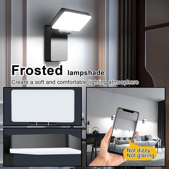 40W Outdoor LED Wall Light, 360° Rotatable Neighbor-Friendly 8Pack | 3000LM 5000K, IP65 Waterproof, Anti-Rust, 85-265V Wall Mount, Switch Control Security Light for Porch Garage Backyard