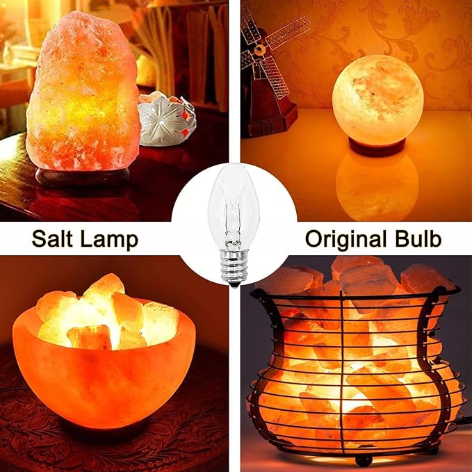 Scentsy Light Bulbs -15 Watt Light Bulbs for Scentsy Wax Warmer,Candle Warmer Lamp,Plug in Wax Diffuser- 120V C7 Replacement Bulbs for Night Light,Rock Salt Lamp Bulbs - Dimmable - Warm White,15 Pack