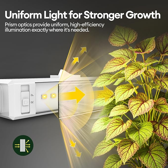Plant Grow Light 2ft, Tunable Full Spectrum LED Grow Light Strips 60W (4 x 15W), T5 Growing Lamp for Indoor Plants, Greenhouse, High PPFD, 4-Pack
