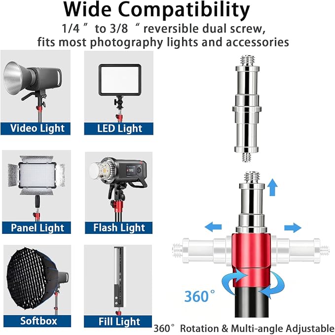 FreeSea MT-05 Heavy Duty Tripod, Aluminum Alloy Photography Light Stand
